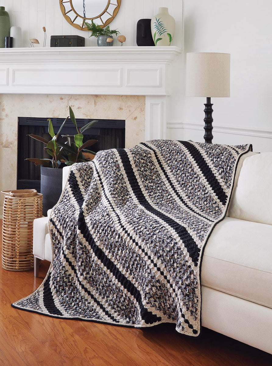 Diffuser Throw Pattern Relaxing Stripes Throw Pattern – Mary Maxim
