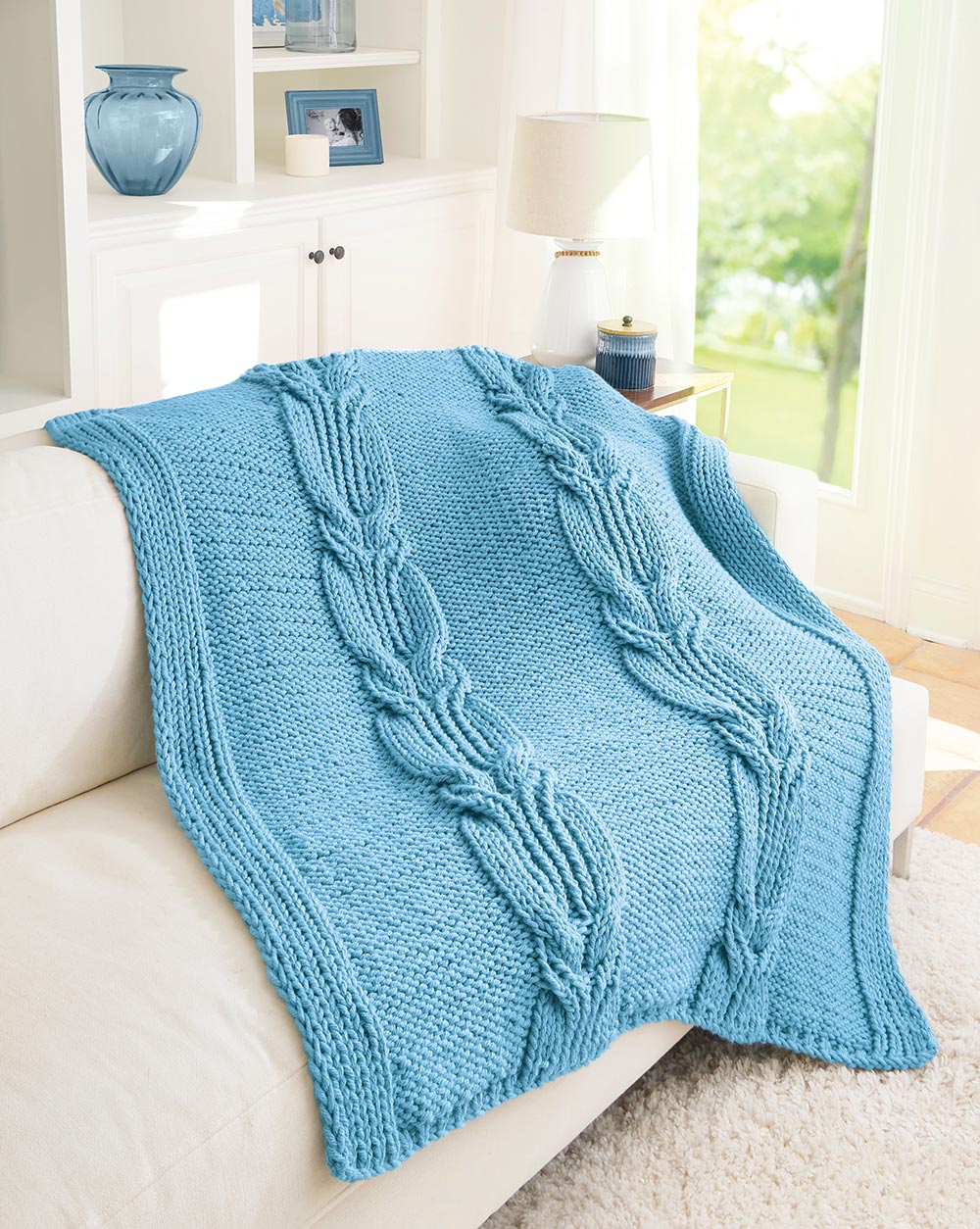 Twin Cables Blanket Pattern – Mary Maxim
