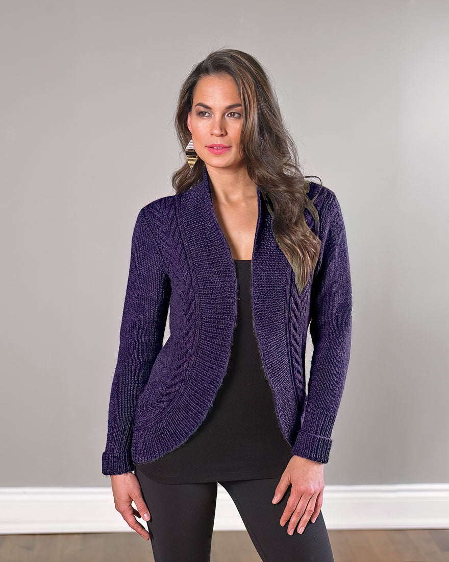 V-Cable Cardigan Pattern – Mary Maxim