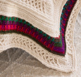 Diamond Lattice Crochet Throw