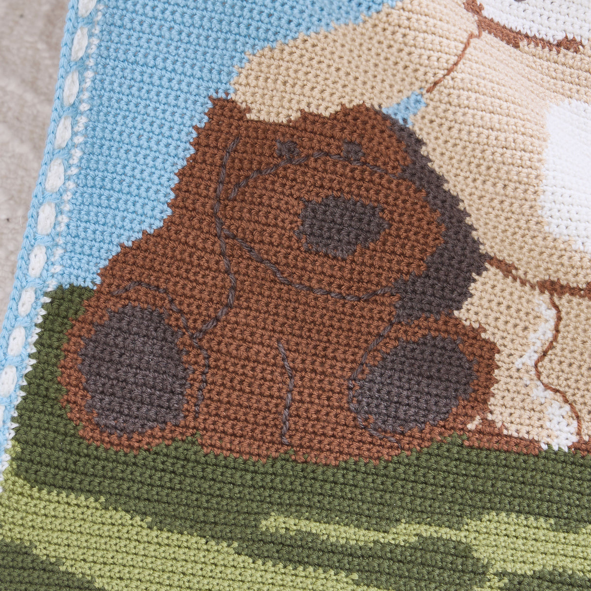 Bear Buddies Crochet Baby Blanket