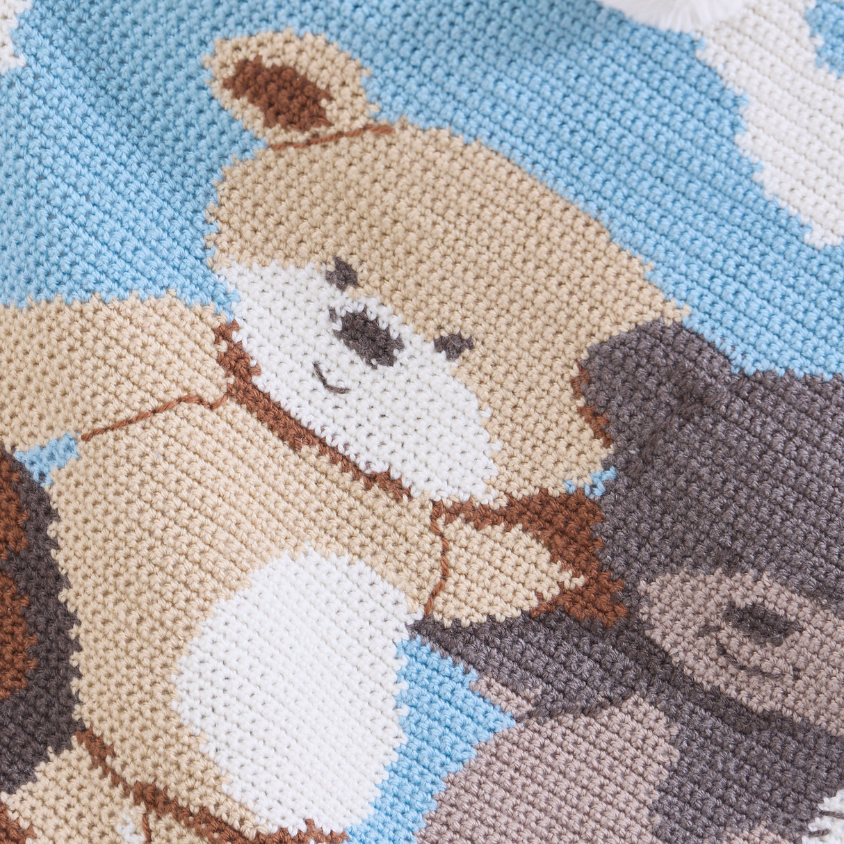 Bear Buddies Crochet Baby Blanket