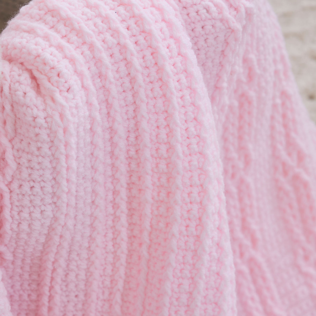 Cabled Hugs Crochet Baby Blanket