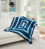 Diamond Lattice Crochet Throw