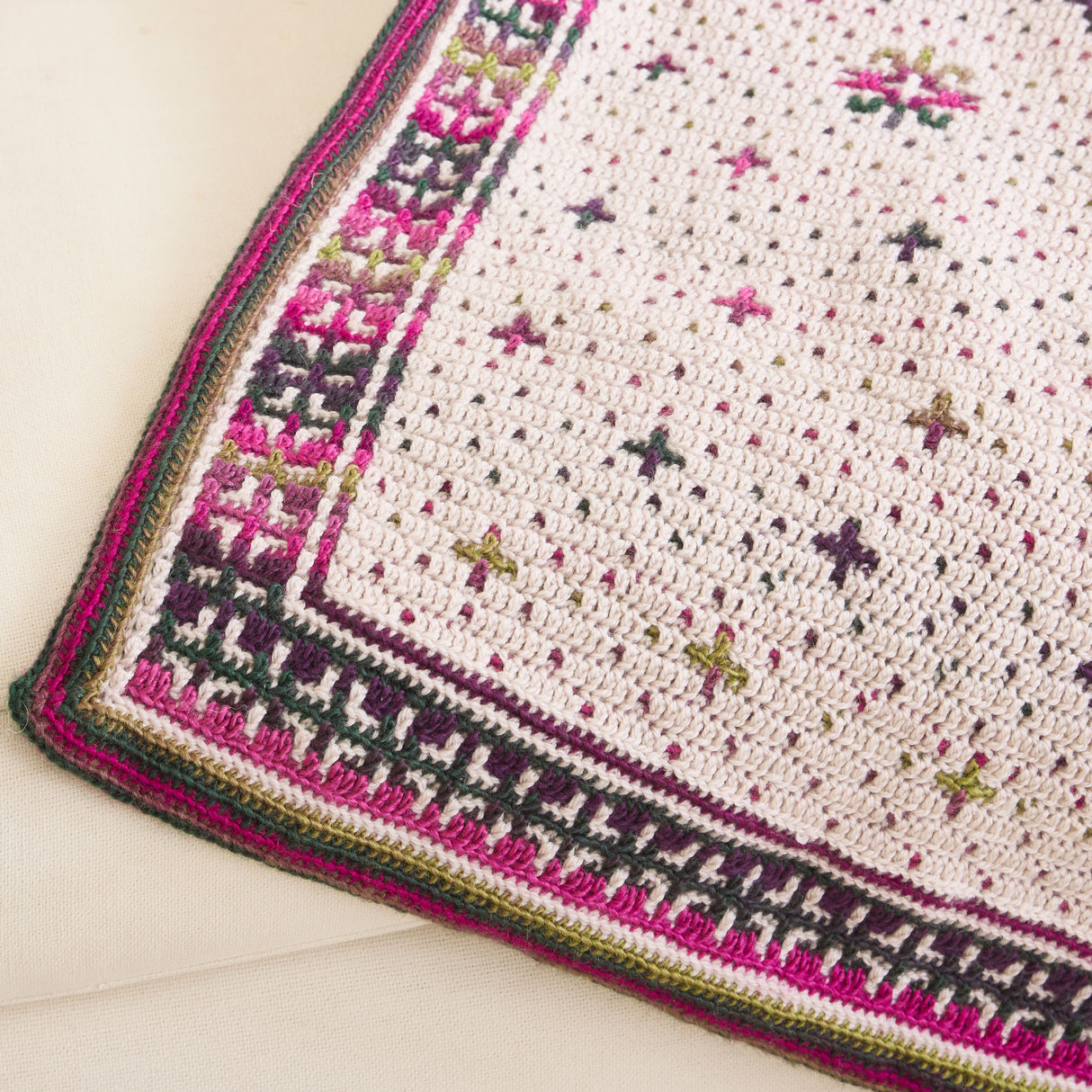 Floralicious Mosaic Crochet Blanket