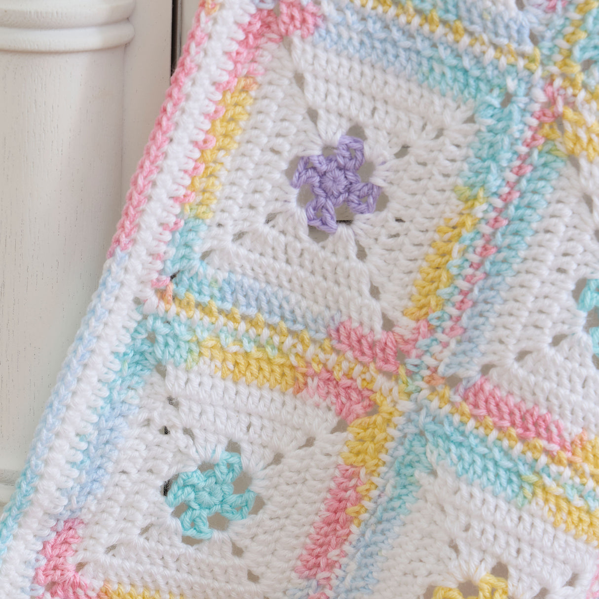 Framed Pastels Baby Blanket