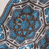 Tri-Colored Persian Tiles Crochet Blanket