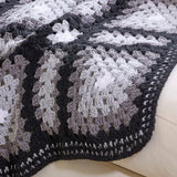Black & Gray Geometric Afghan