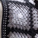 Black & Gray Geometric Afghan