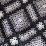 Black & Gray Geometric Afghan