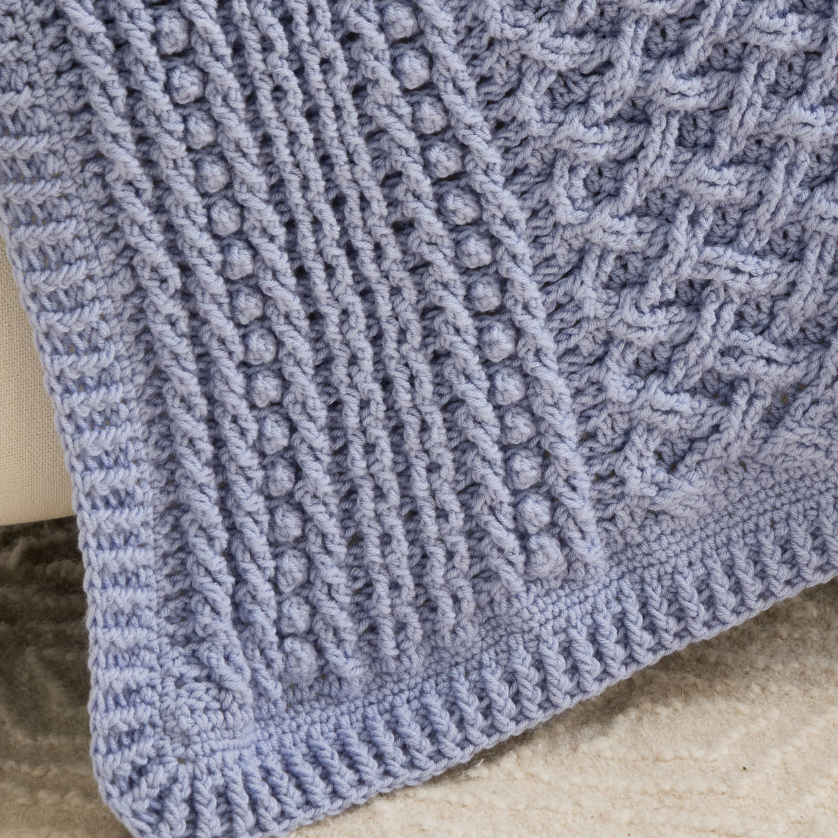 Cabled Trellis Crochet Afghan