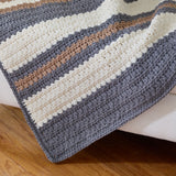 Chunky Stripes Crochet Blanket