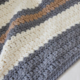 Chunky Stripes Crochet Blanket