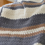 Chunky Stripes Crochet Blanket