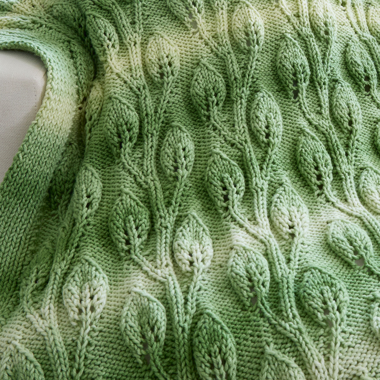 Climbing Vines Knit Afghan