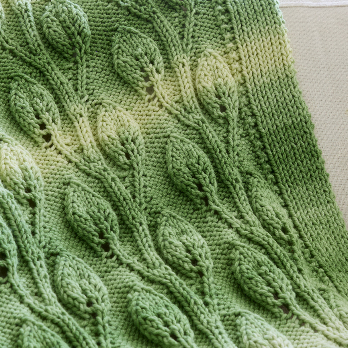 Climbing Vines Knit Afghan