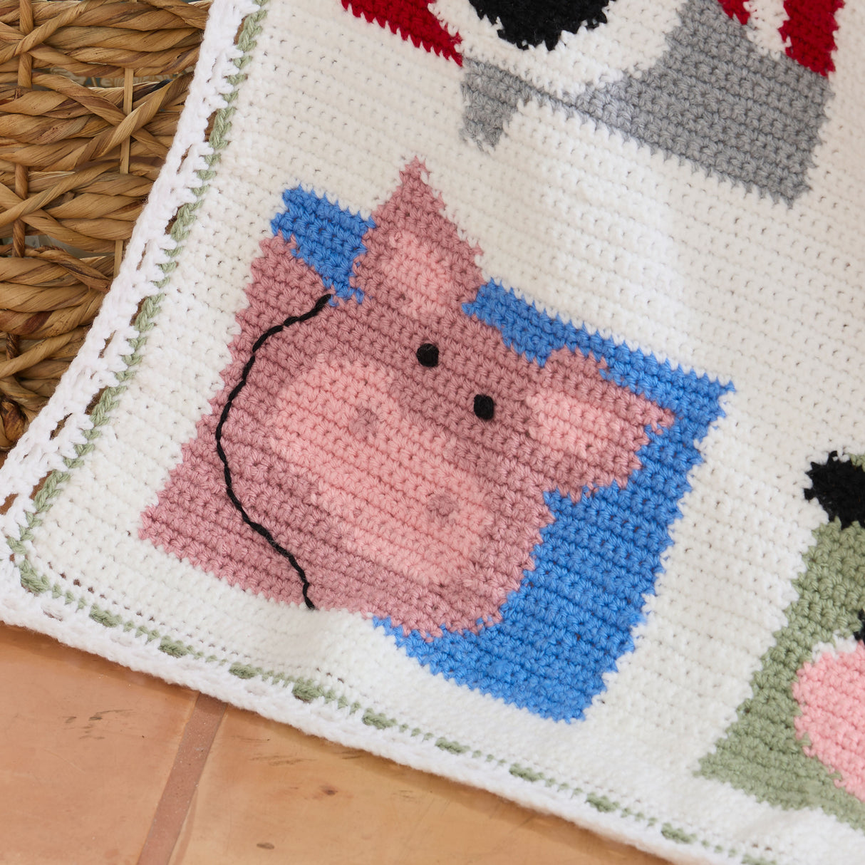 Farm Sweet Farm Baby Crochet Blanket
