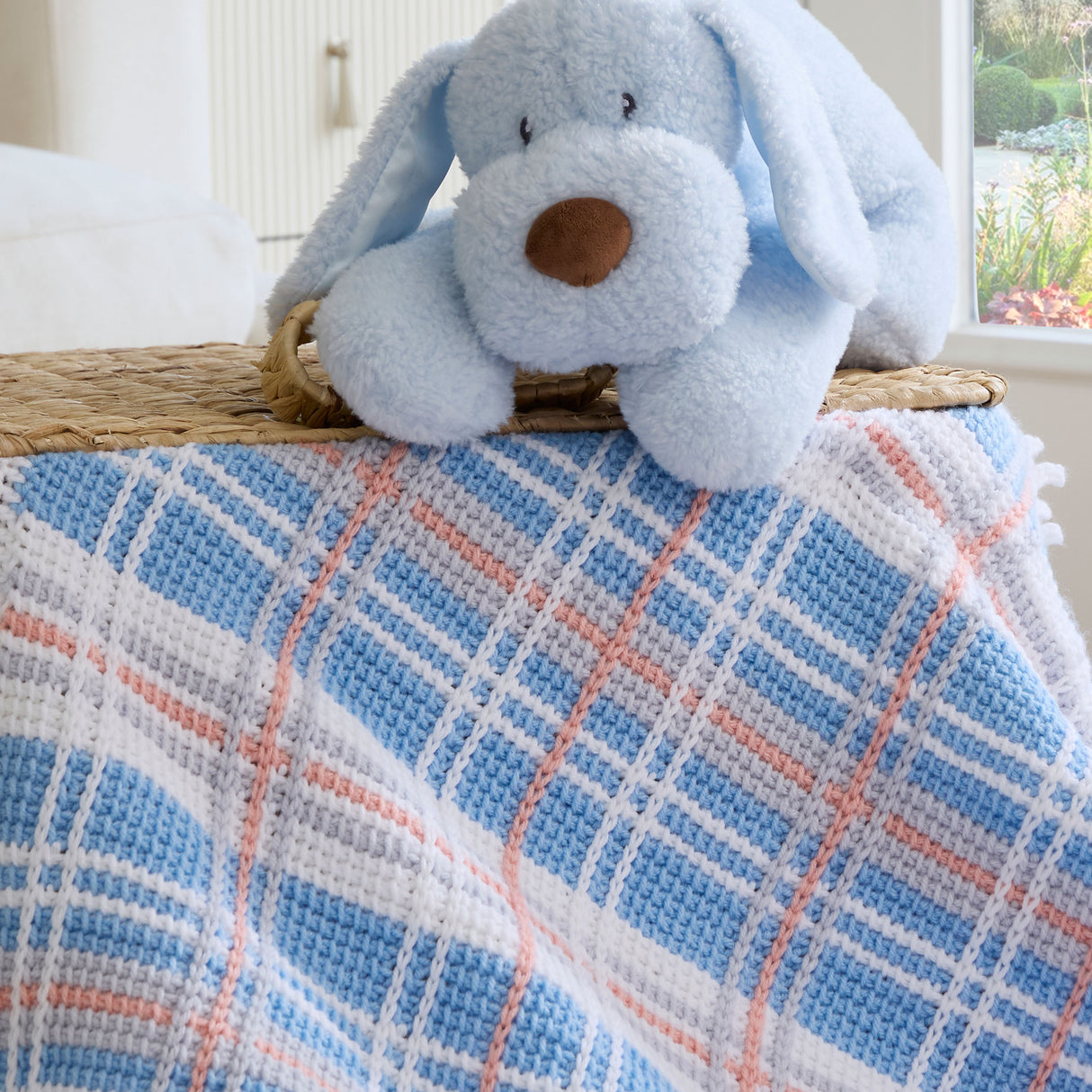 Plaid Baby Crochet Blanket