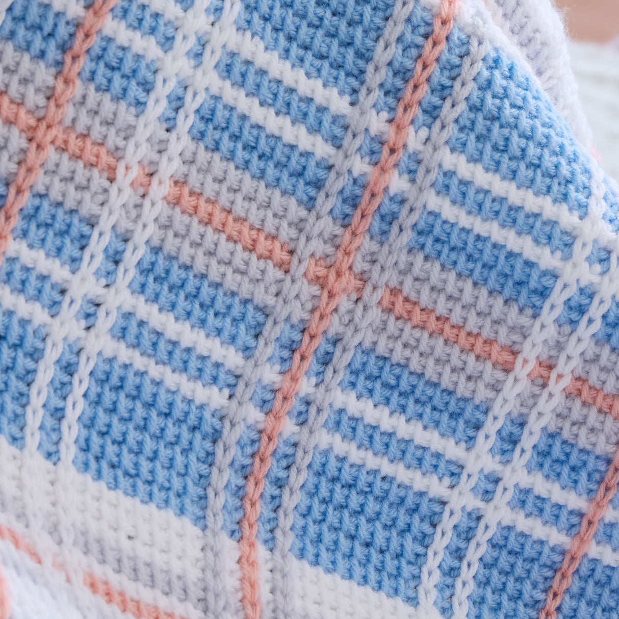 Plaid Baby Crochet Blanket