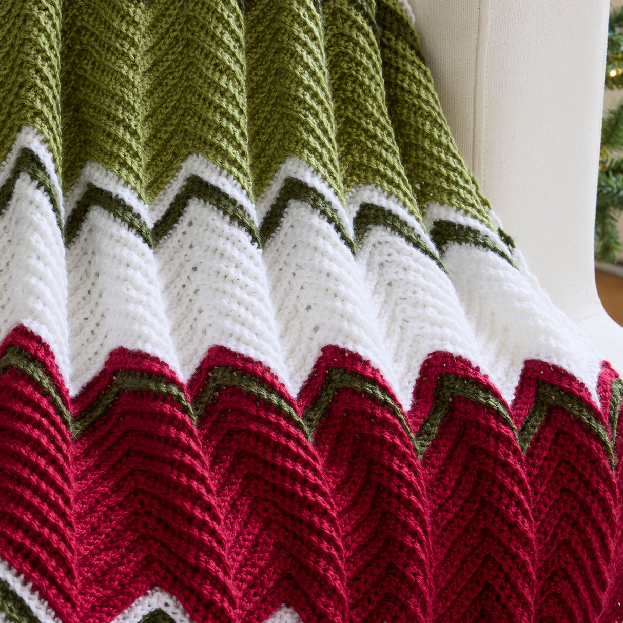Holiday Ripples Crochet Throw