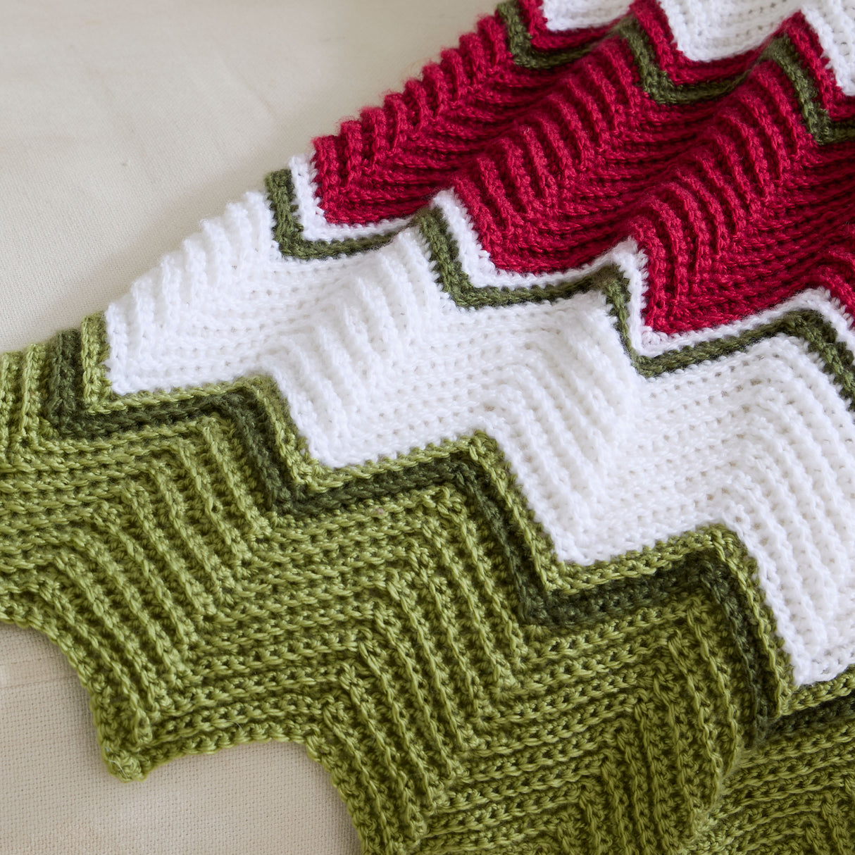 Holiday Ripples Crochet Throw