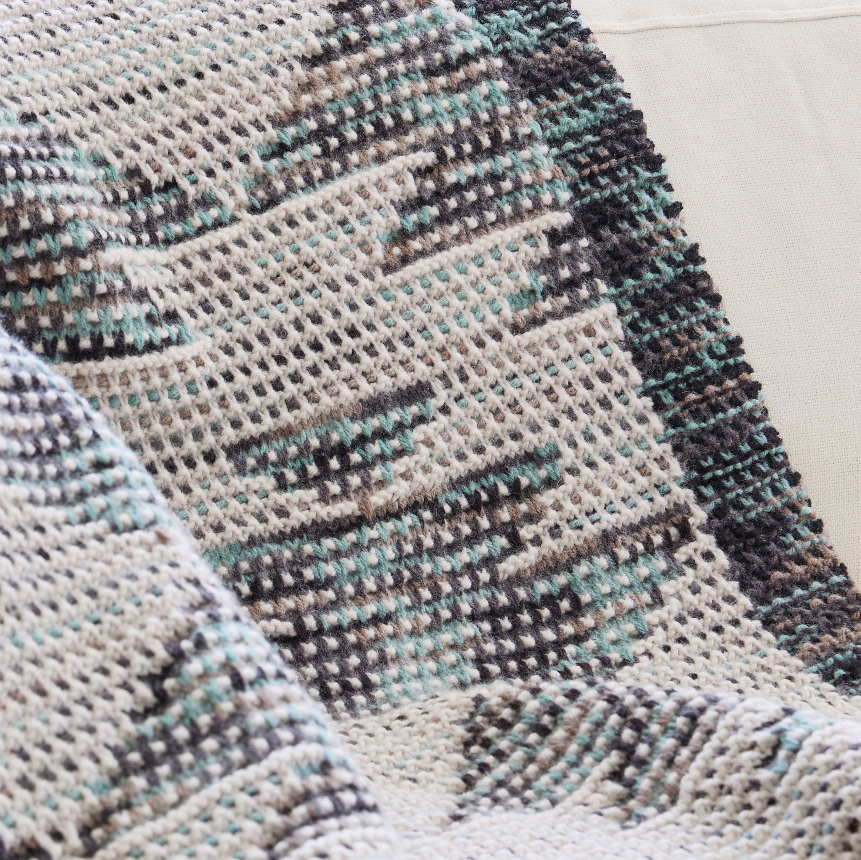 Southwest Motif Mosaic Blanket – Mary Maxim