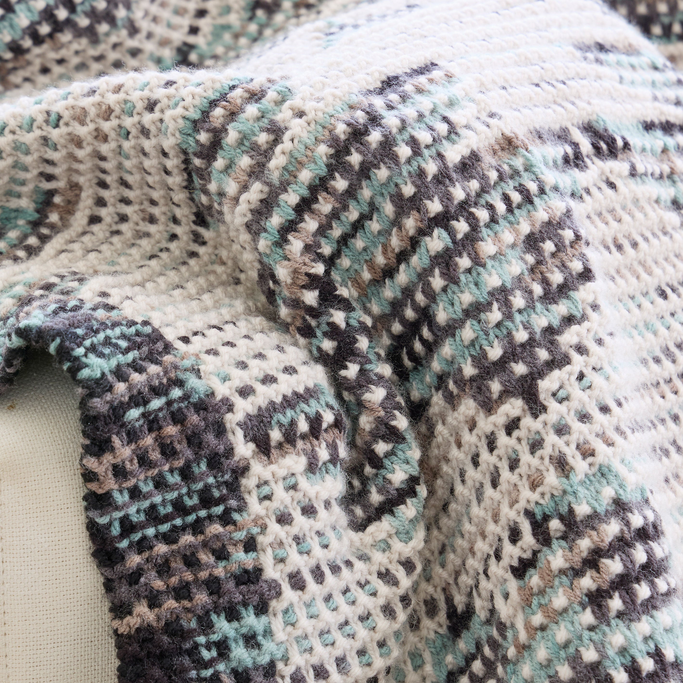 Southwest Motif Mosaic Blanket – Mary Maxim