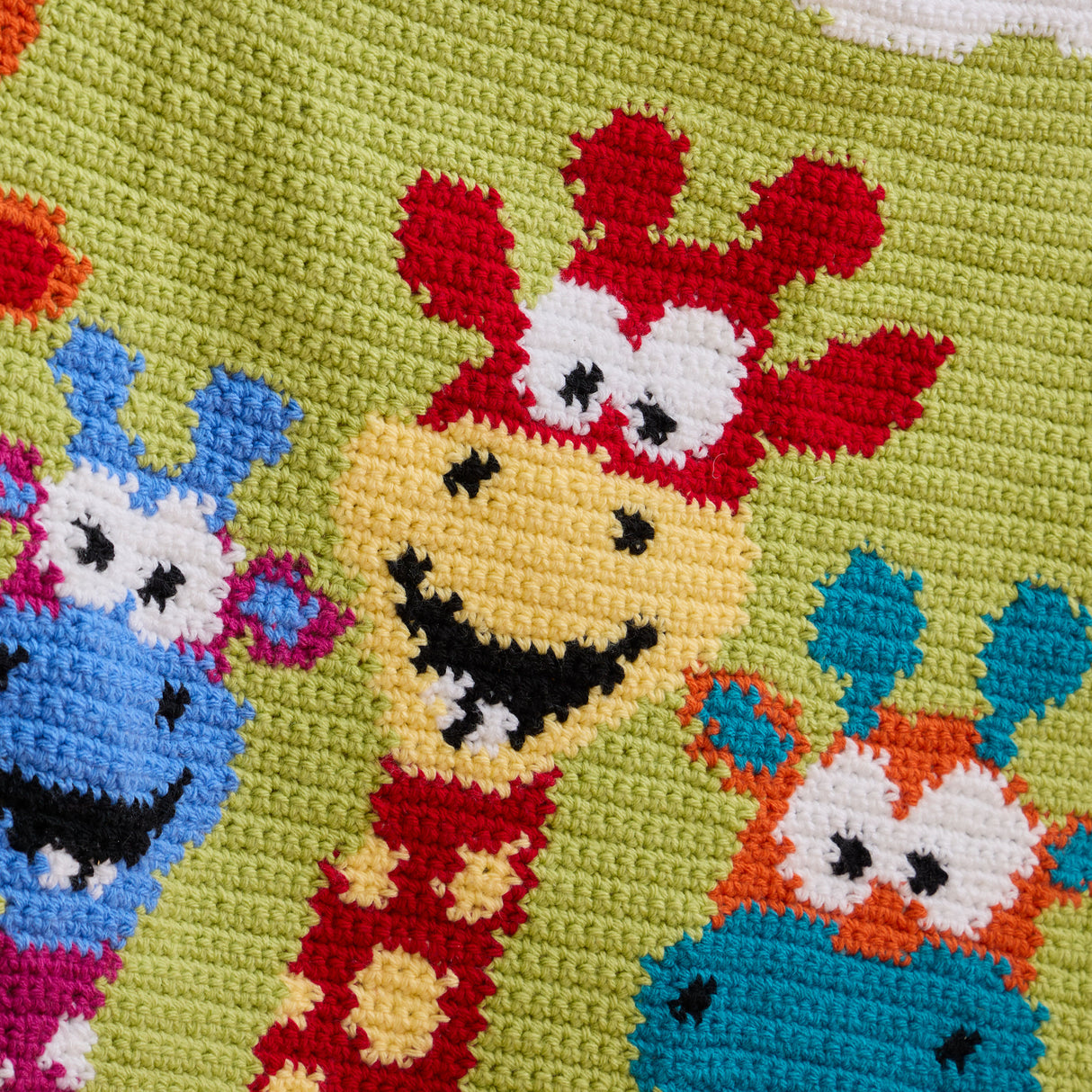 Playful Giraffes Crochet Baby Blanket