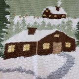 Winter Cabin Crochet Blanket