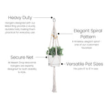 Staggered Spiral Medium Macrame Plant Hanger