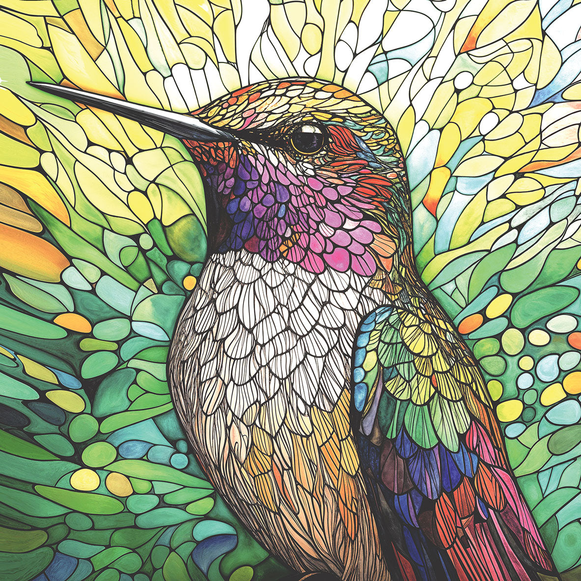 Neurographic Hummingbird Jigsaw Puzzle