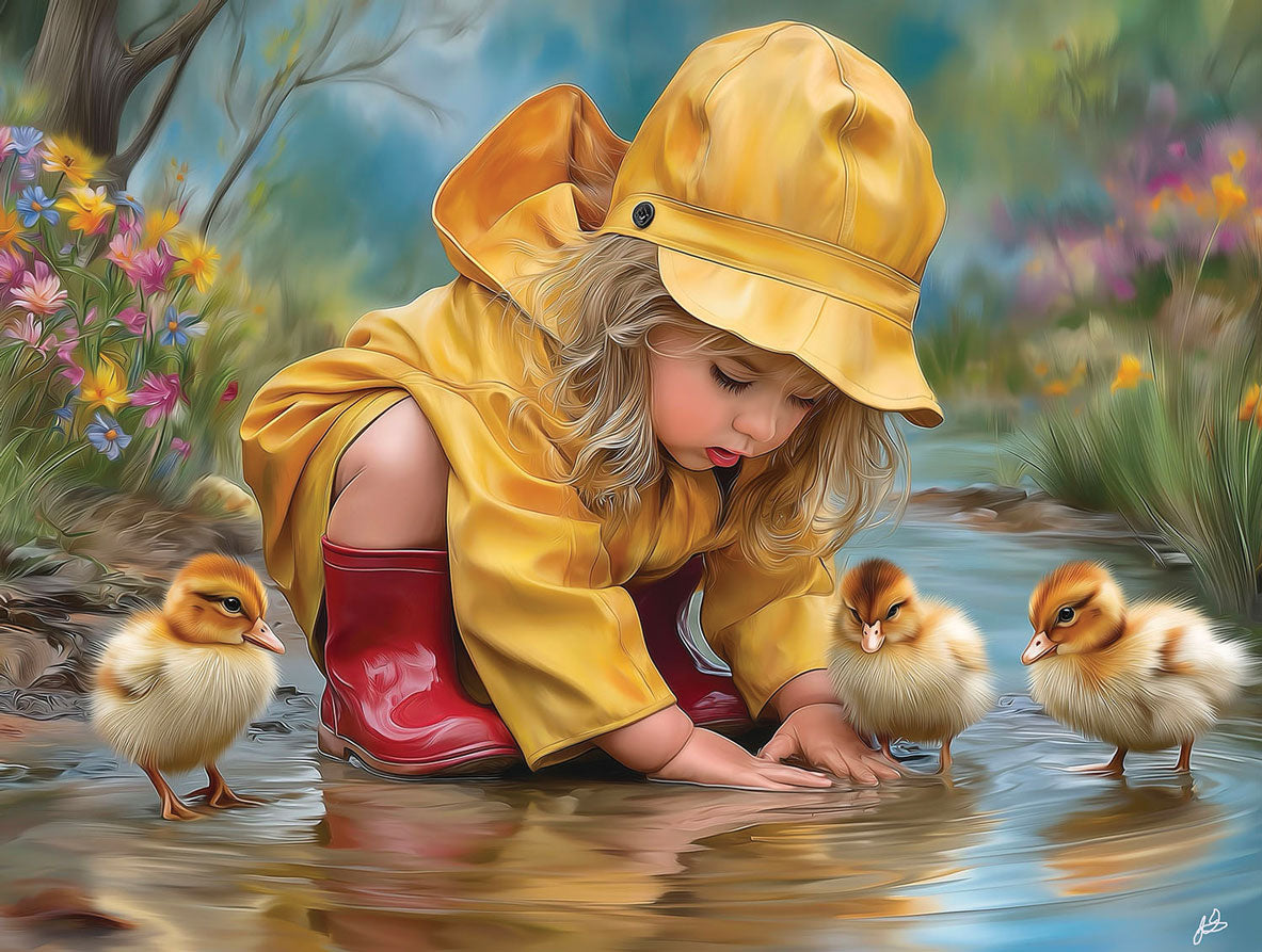 Playing in Puddles Jigsaw Puzzle