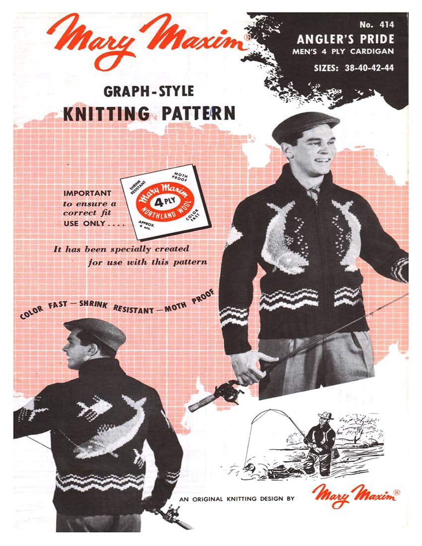 Men's Angler's Pride Cardigan Pattern – Mary Maxim