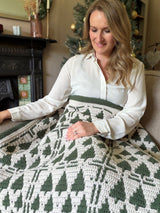 Twinkling Trees Crochet Blanket