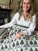 Twinkling Trees Crochet Blanket