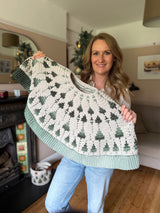Twinkling Trees Crochet Tree Skirt