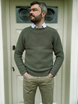 Herringbone Moss Stitch Sweater
