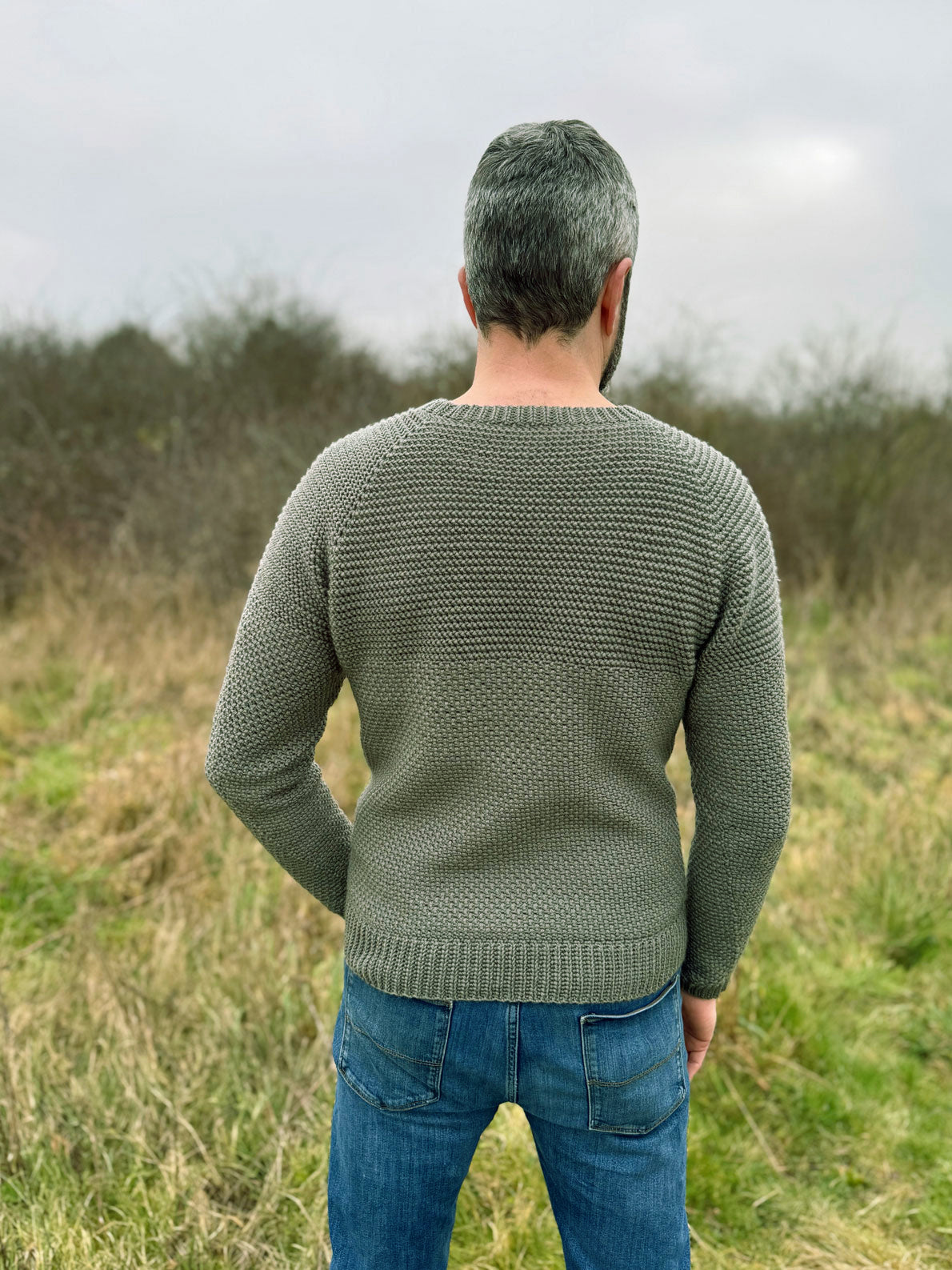 Herringbone Moss Stitch Sweater – Mary Maxim