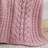 Rosebud Eyelet Knit Blanket