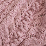Rosebud Eyelet Knit Blanket