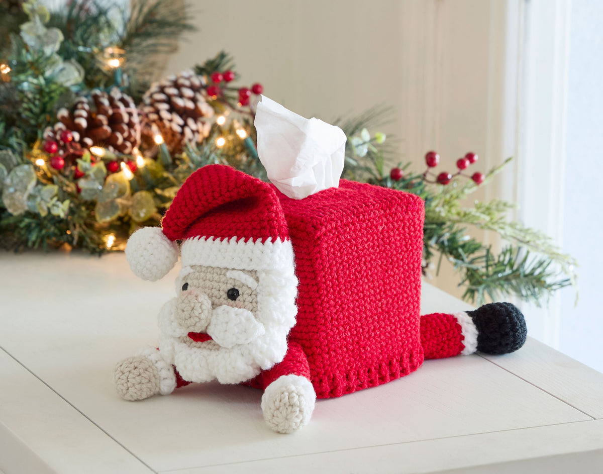 Santa Crochet Tissue Box Cover