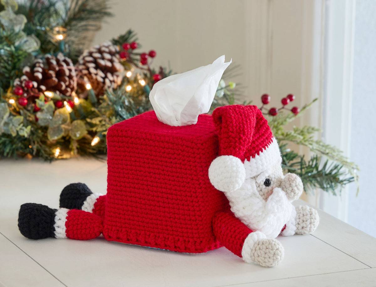Santa Crochet Tissue Box Cover