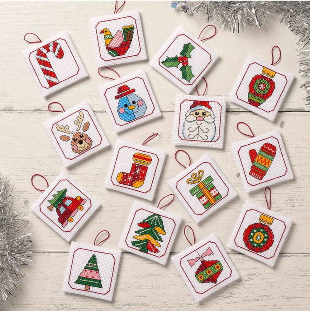 Christmas Whimsy Cross Stitch Ornaments