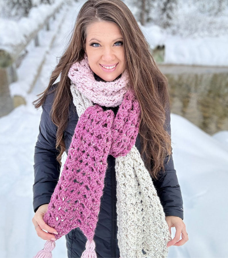 Colour Block Granny Crochet Scarf – Mary Maxim