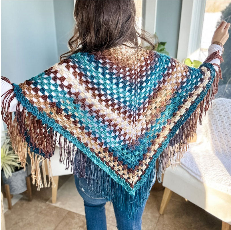 Feathered Fall Crochet Shawl – Mary Maxim