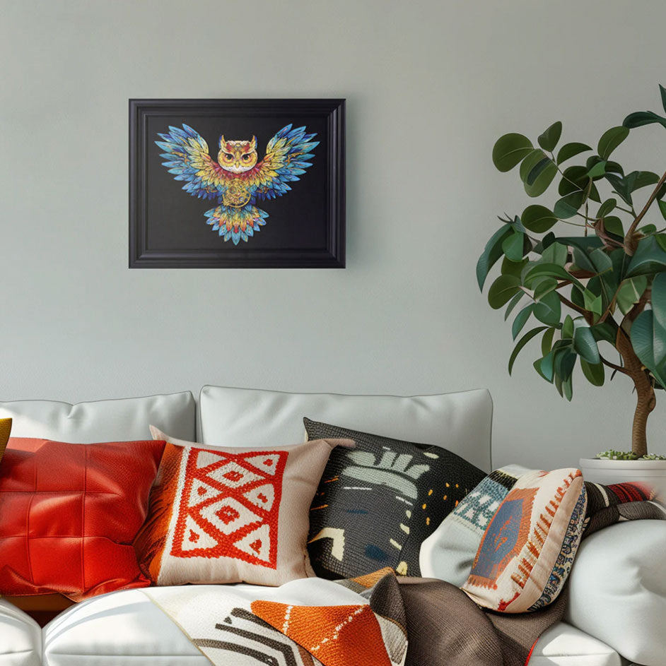 Owl Shaped Wooden Jigsaw Puzzle