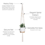 Staggered Spiral Macrame Long Plant Holder