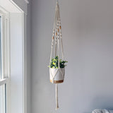 Staggered Spiral Macrame Long Plant Holder