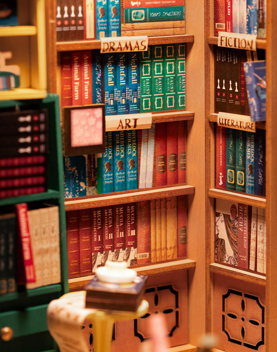 Bookstore Book Nook & Wonderland Wood Model Kit