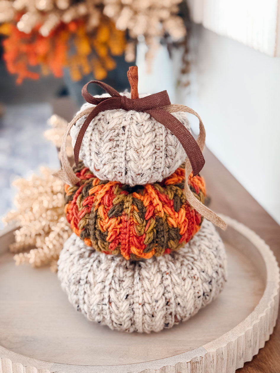 Wheat Stitch Crochet Pumpkins